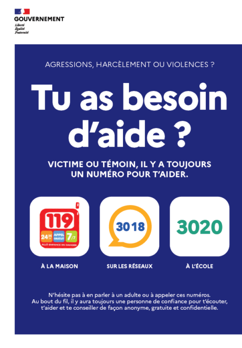 Harcèlement violence agression, non !